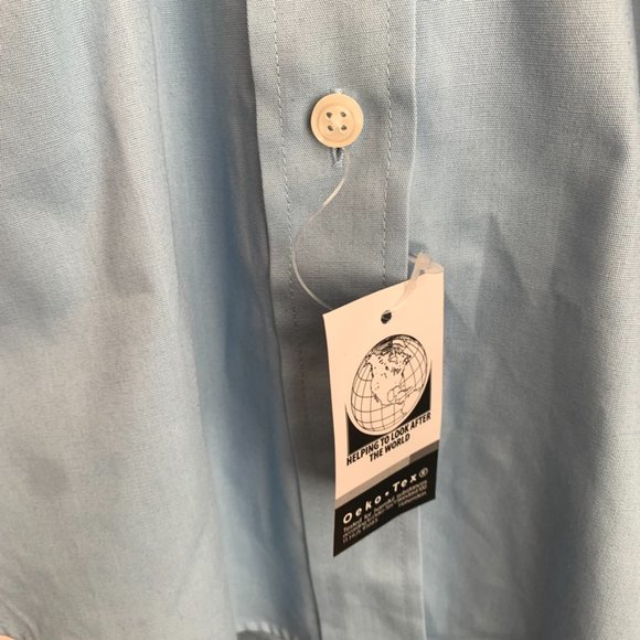 The Aviator By Van Heusen Light Blue Long Sleeve Dress Shirt NWT - Picture 7 of 7